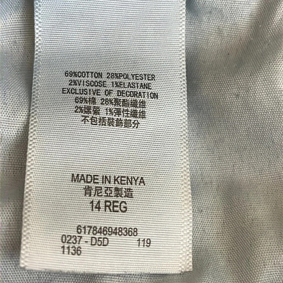 Levi's High Rise Ankle Straight Raw Hem Adjustable Dark Wash Jeans - 14R - Picture 6 of 8